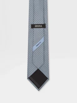 Light Blue CENTO FILI Silk Tie