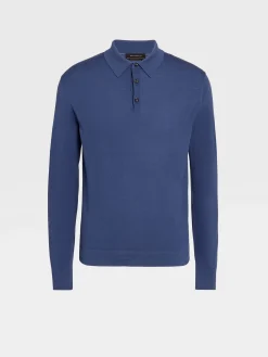 Light Blue 12milmil12 Wool Polo Shirt