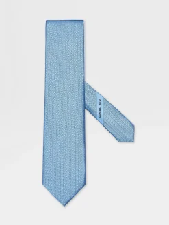 Light Blue Natural Silk Tie