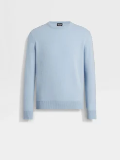 Light Blue Oasi Cashmere Crewneck