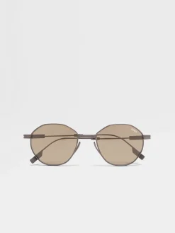 Light Bronze Titanium Foldable Sunglasses
