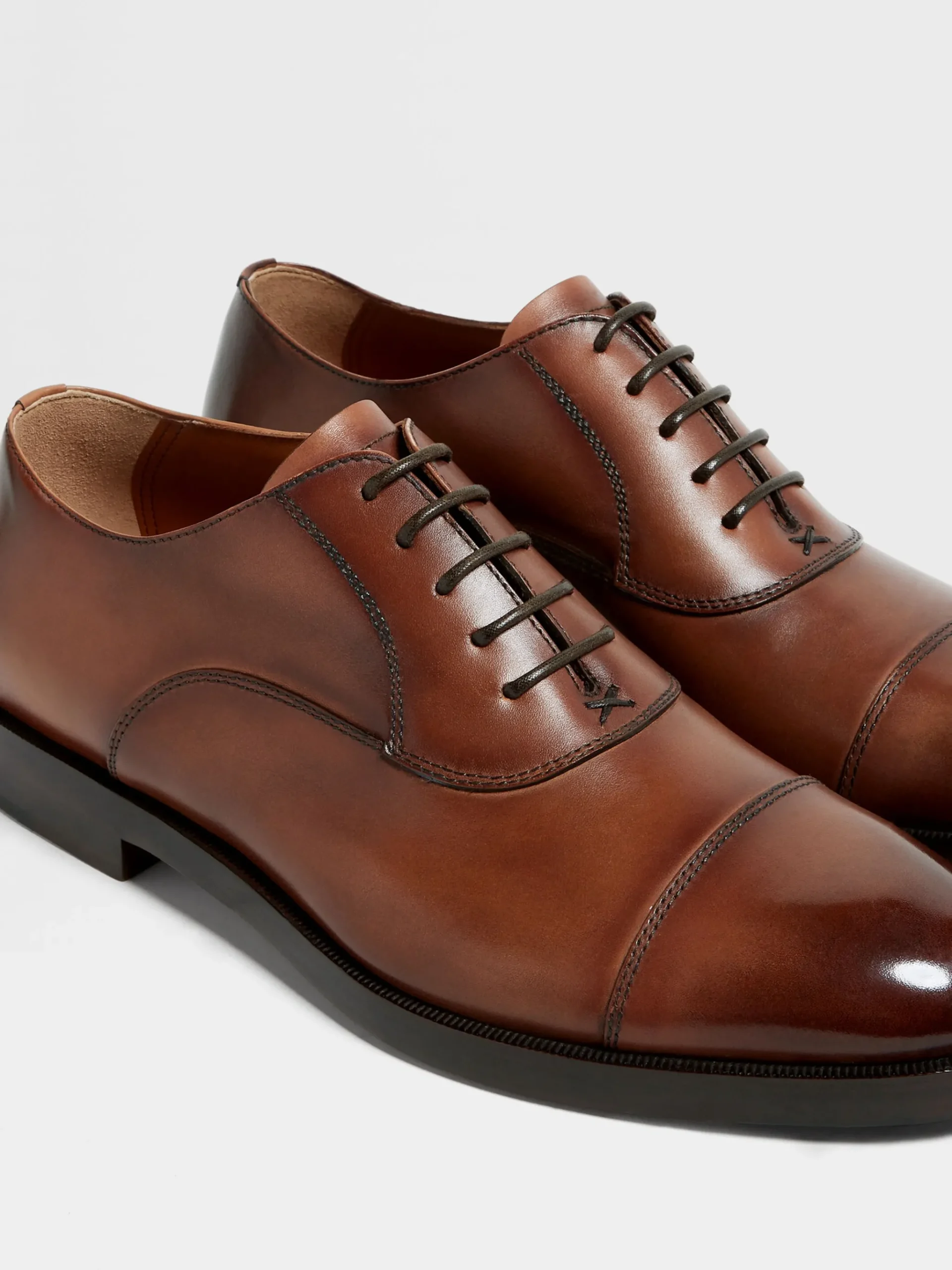 Light Brown Leather Torino Oxford Shoes