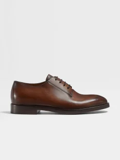 Light Brown Leather Torino Derby Shoes
