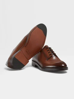 Light Brown Leather Torino Derby Shoes