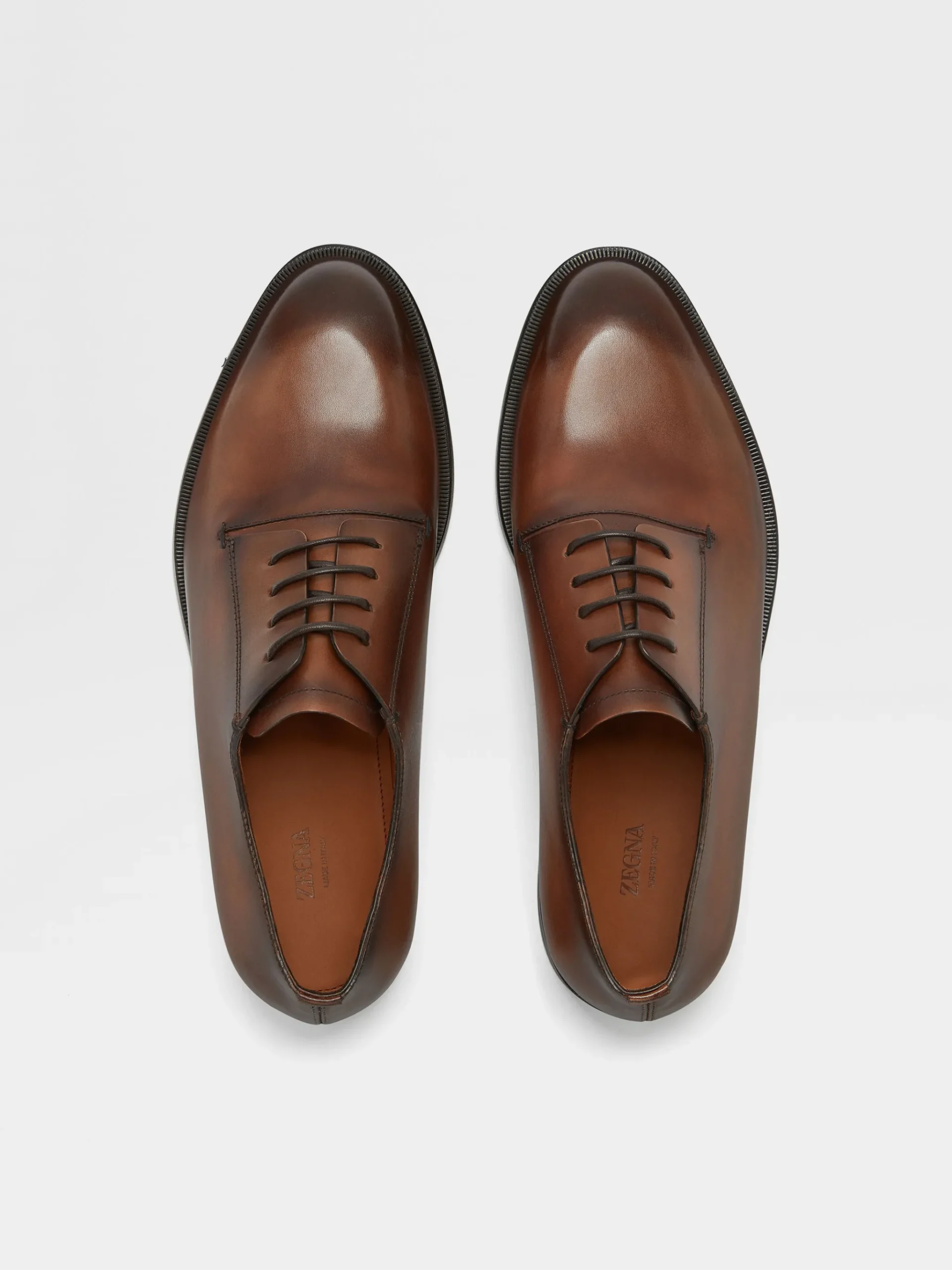 Light Brown Leather Torino Derby Shoes