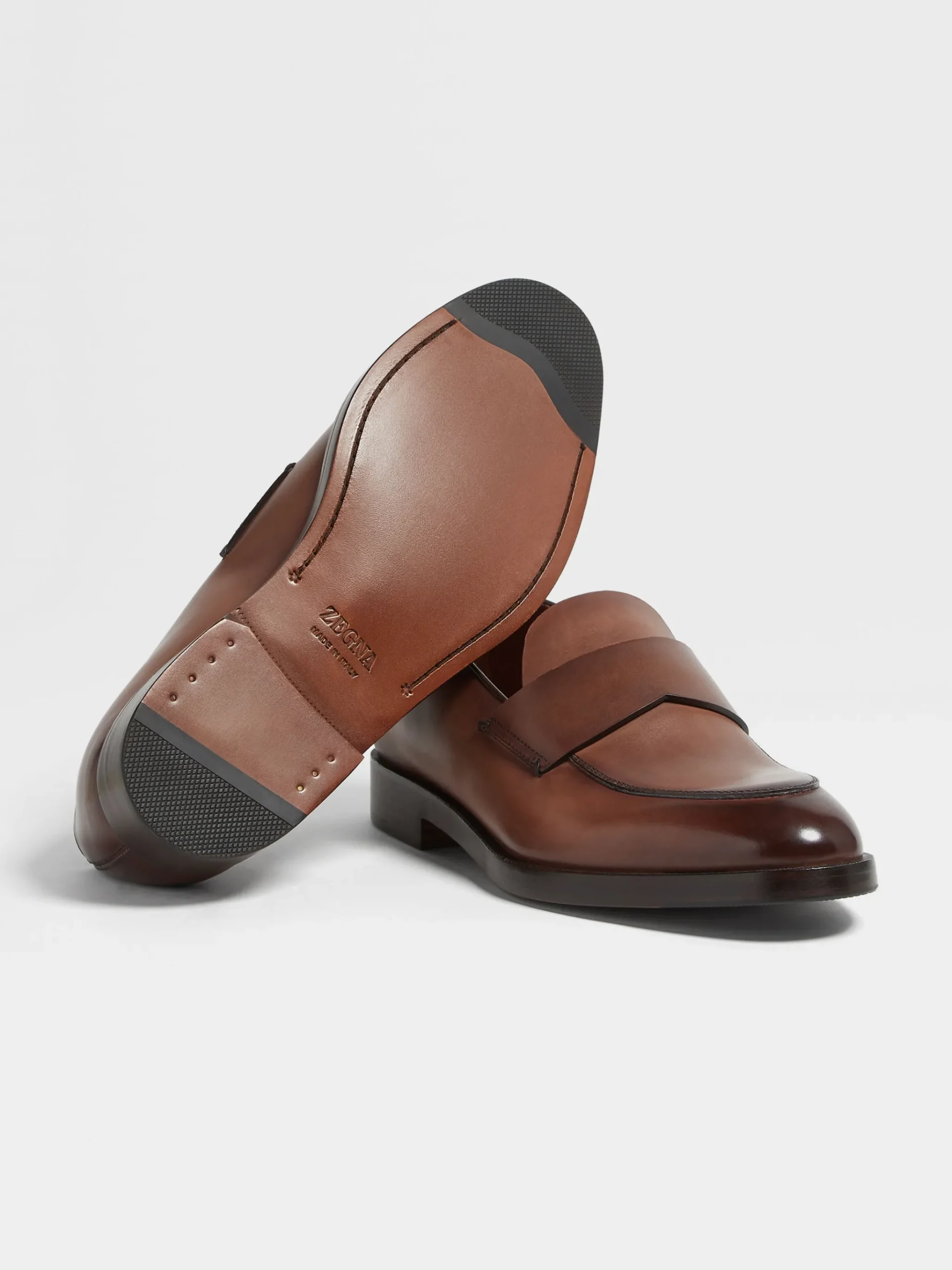 Light Brown Leather Torino Loafers