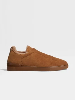 Light Brown Suede Triple Stitch™ Sneakers