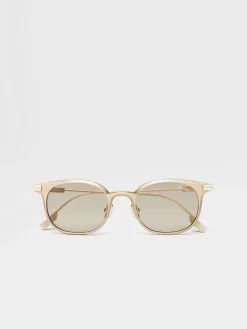 Light Gold Aluminium Sunglasses