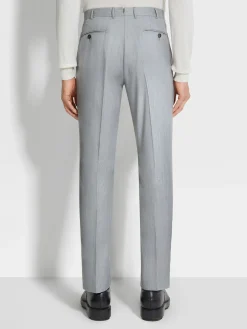 Light Grey Centoventimila Wool Pants
