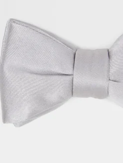 Light Grey Silk Bowtie