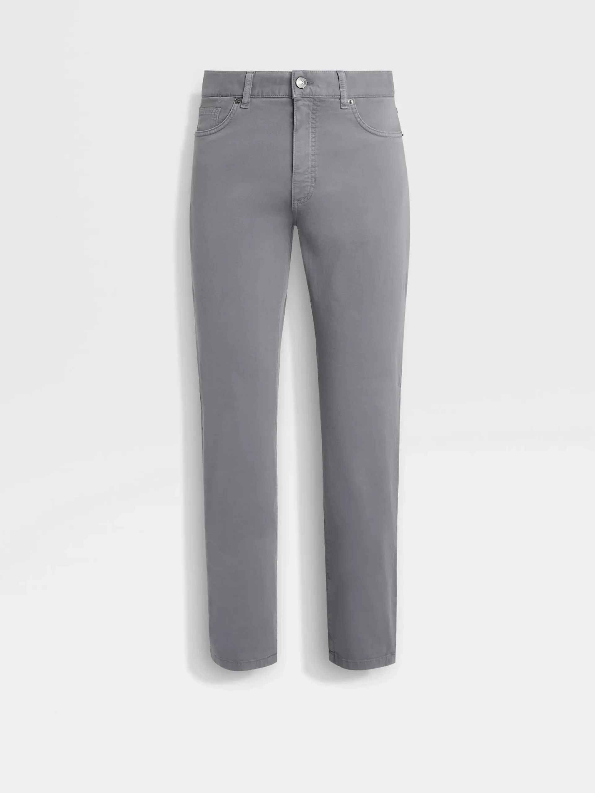 Light Grey Stretch Cotton Roccia Jeans