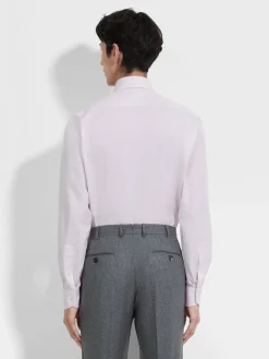 Light Pink Micro-striped Centoventimila Cotton Shirt