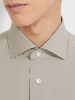 Light Taupe Centoventimila Cotton Shirt