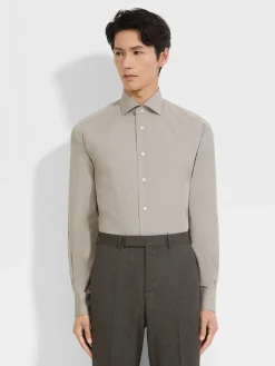 Light Taupe Centoventimila Cotton Shirt