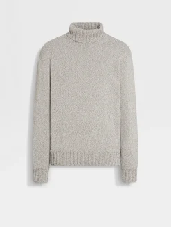 Light Taupe Mélange Oasi Cashmere Turtleneck
