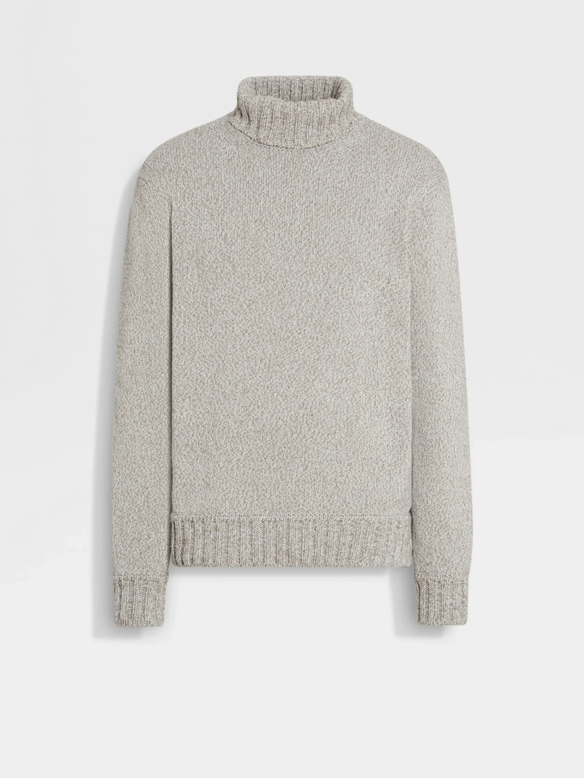 Light Taupe Mélange Oasi Cashmere Turtleneck
