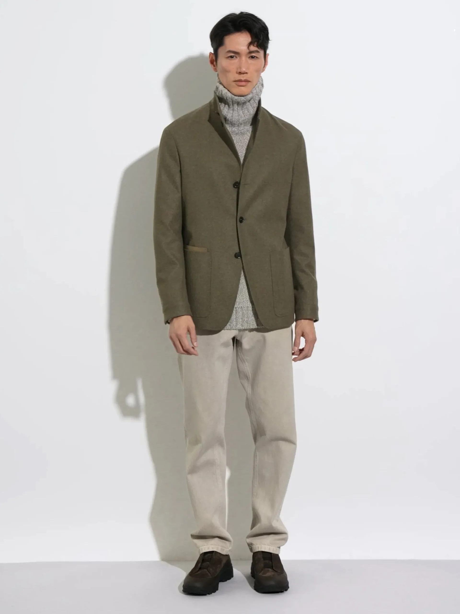 Light Taupe Mélange Oasi Cashmere Turtleneck