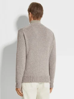 Light Taupe Mélange Oasi Cashmere Crewneck