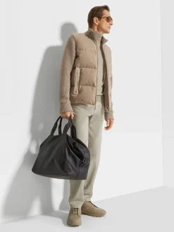Light Taupe Multimélange Oasi Cashmere Full Zip Blouson