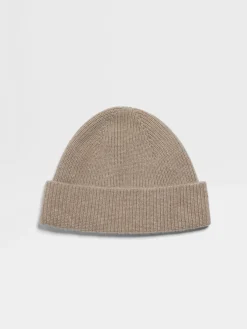 Light Taupe Oasi Cashmere Beanie
