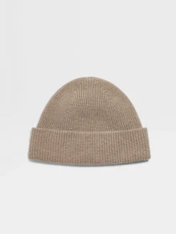 Light Taupe Oasi Cashmere Beanie