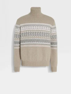 Light Taupe Oasi Cashmere Turtleneck