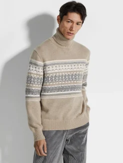 Light Taupe Oasi Cashmere Turtleneck