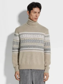 Light Taupe Oasi Cashmere Turtleneck