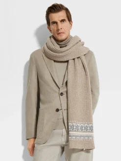 Light Taupe Oasi Cashmere Scarf