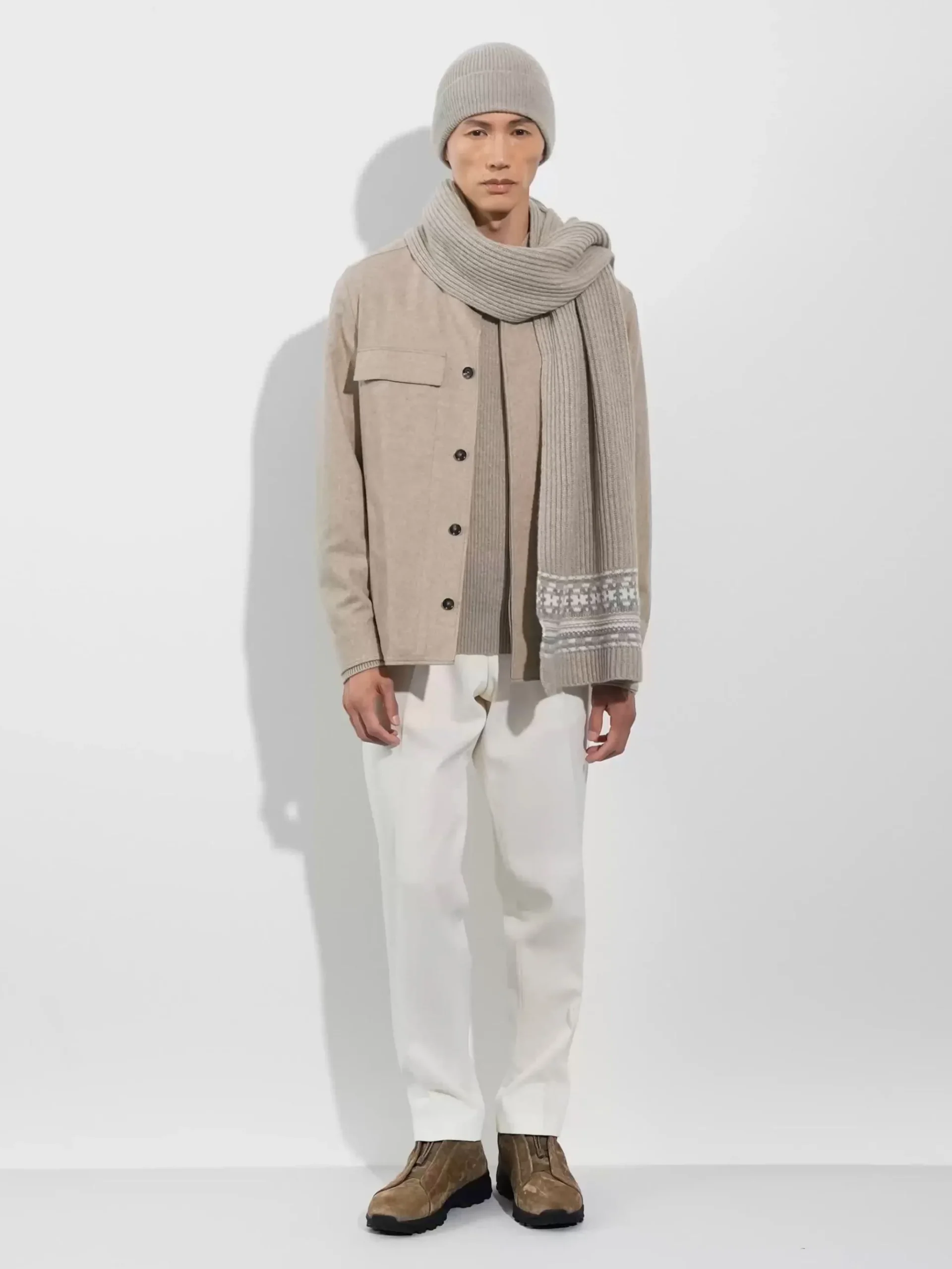 Light Taupe Oasi Cashmere Scarf