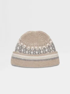Light Taupe Oasi Cashmere Beanie