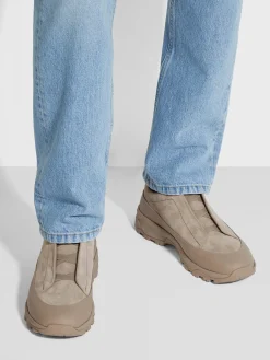 Light Taupe Suede and Leather Triple Stitch™ Monte Sneakers