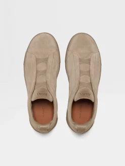 Light Taupe Suede Triple Stitch™ Sneakers