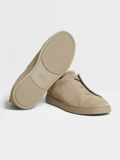Light Taupe Suede Triple Stitch™ Sneakers