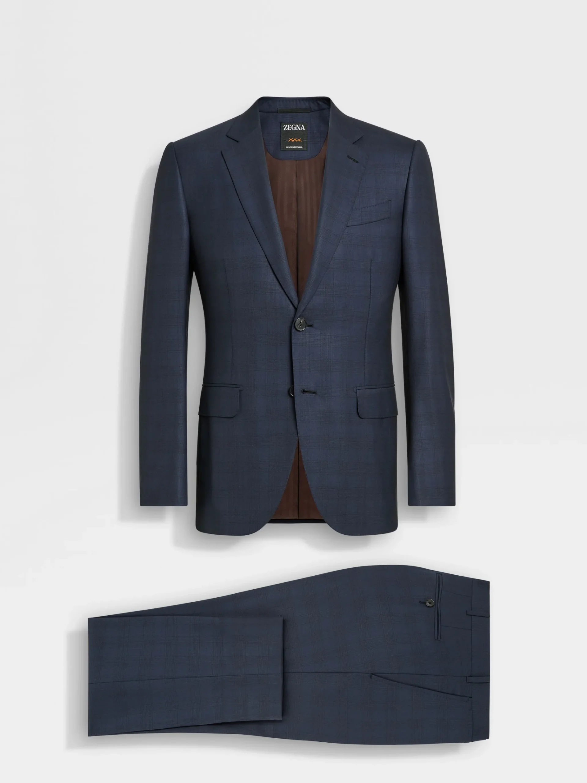 Navy Blue Centoventimila Wool Suit