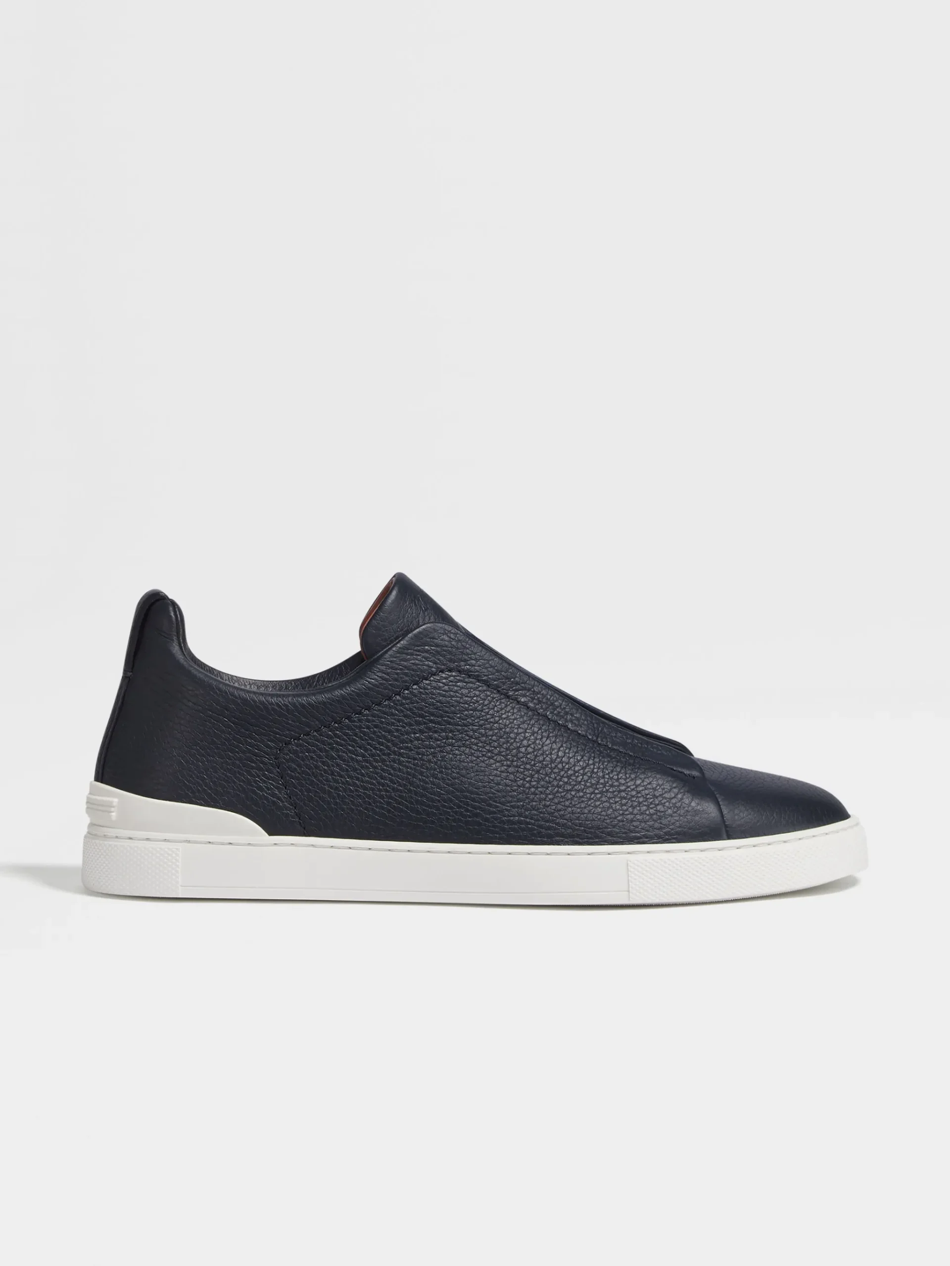 Navy Blue Deerskin Triple Stitch™ Sneakers
