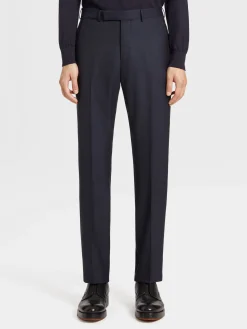 Navy Blue 15milmil15 Wool Pants