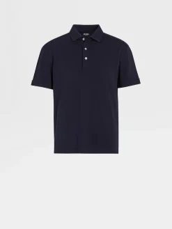 Navy Blue 12milmil12 Wool Polo Shirt