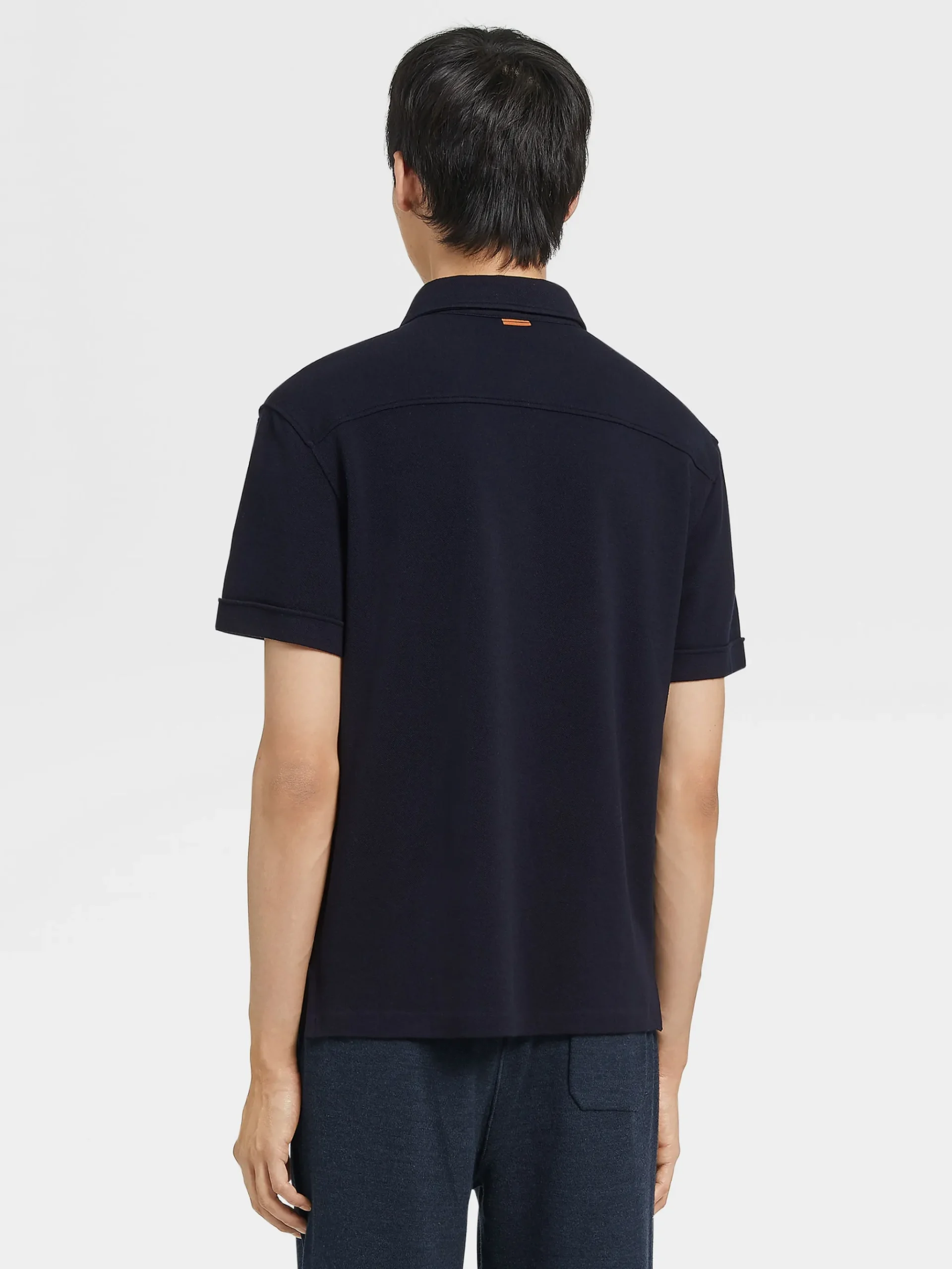 Navy Blue 12milmil12 Wool Polo Shirt