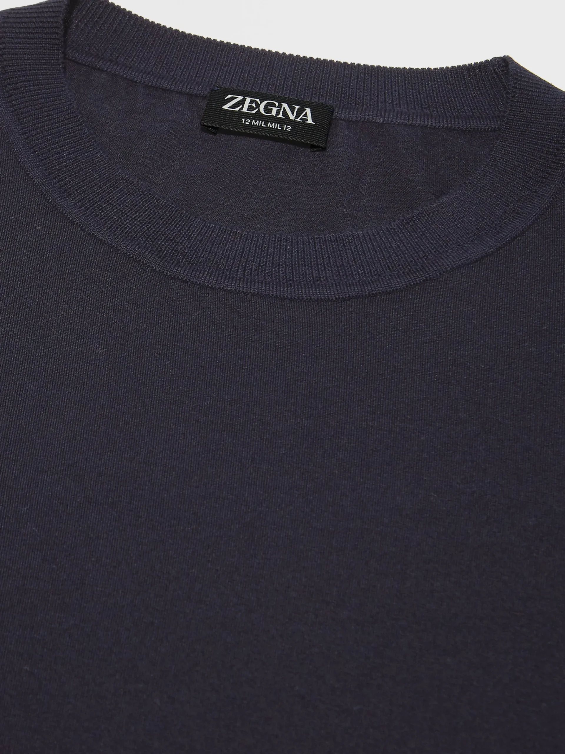 Navy Blue 12milmil12 Wool T-shirt
