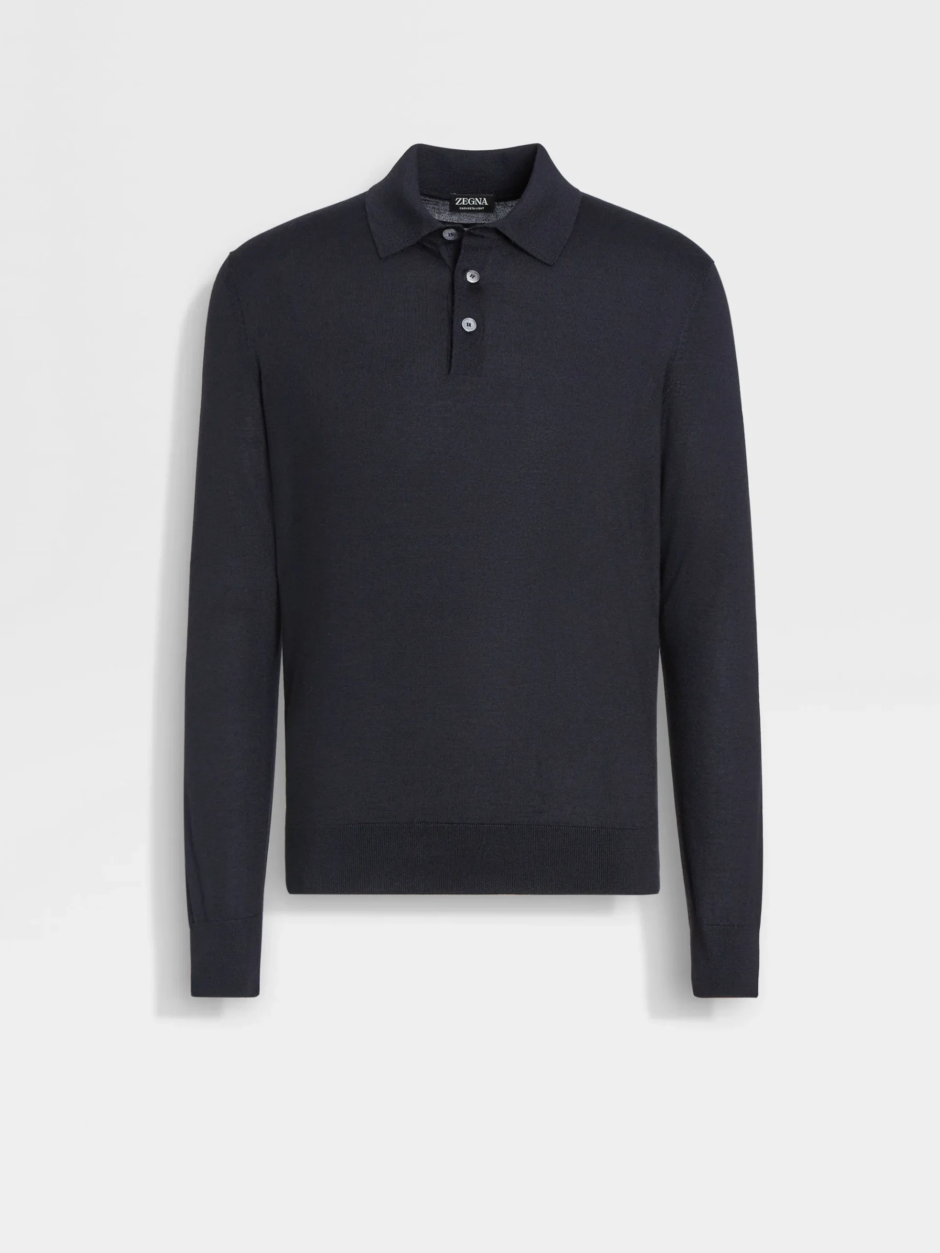 Navy Blue Mélange Cashseta Polo Shirt
