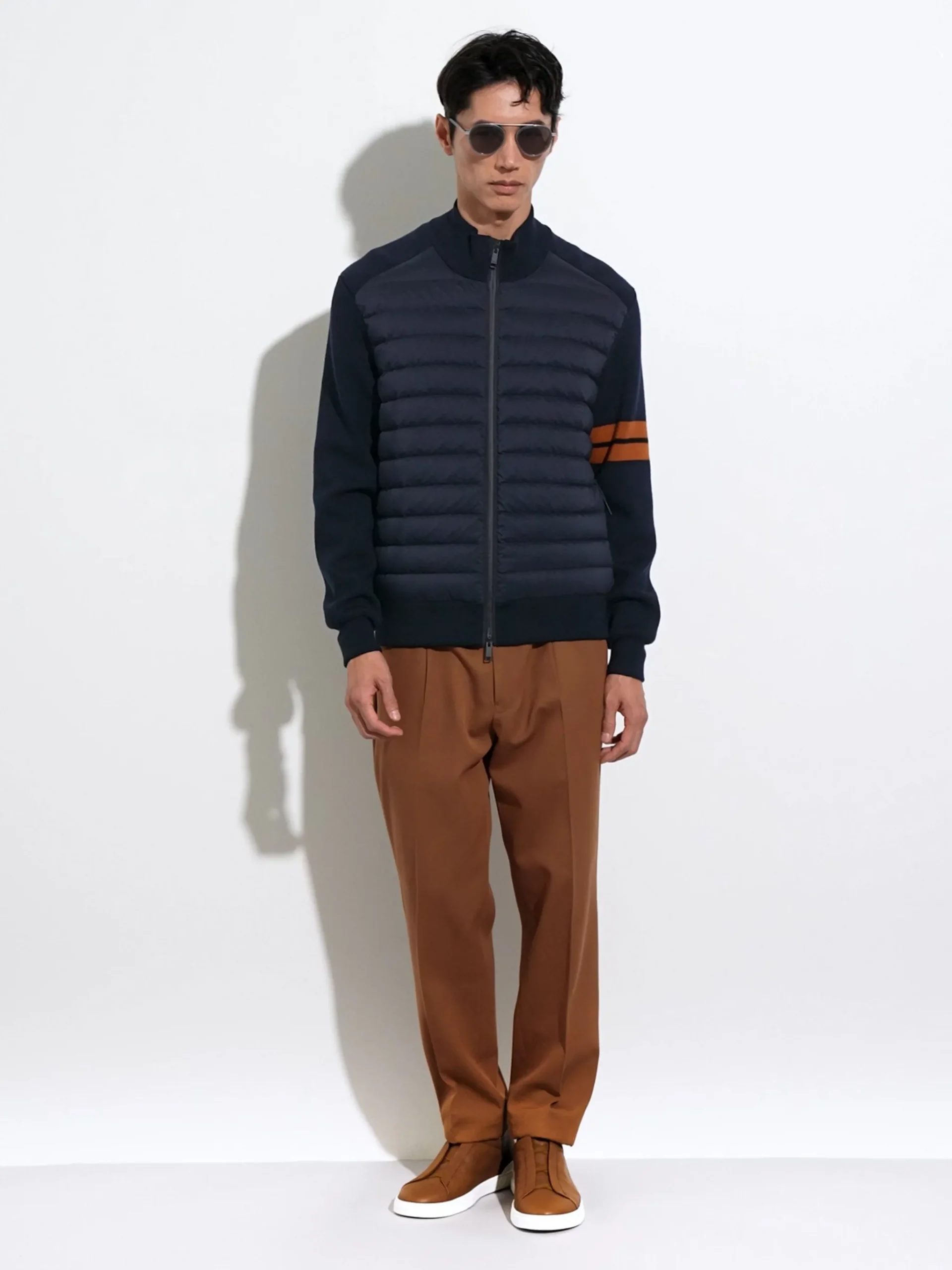 Navy Blue Mélange Cashseta Crewneck