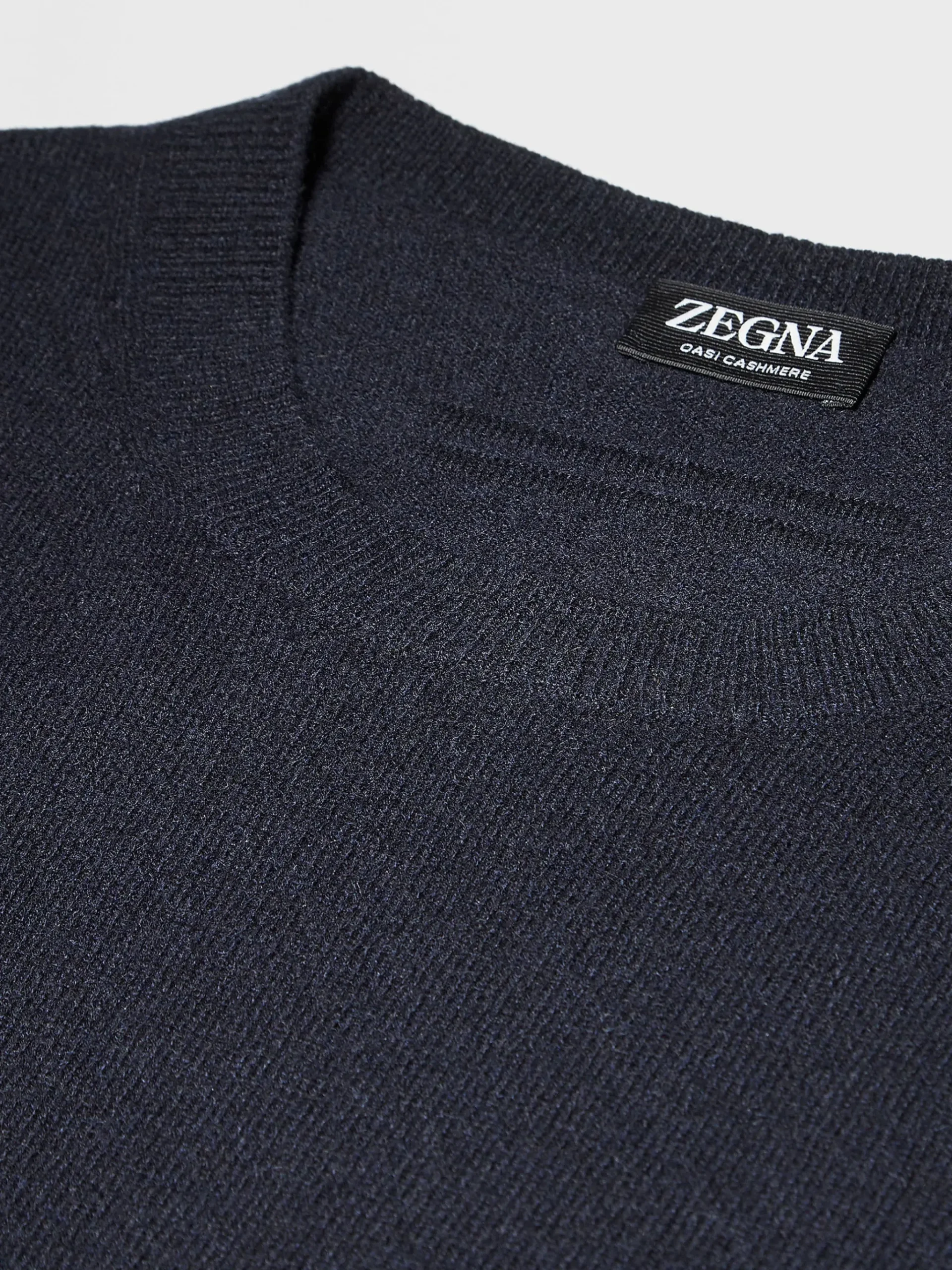 Navy Blue Mélange Oasi Cashmere Crewneck