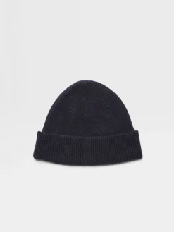 Navy Blue Oasi Cashmere Beanie