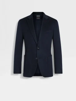 Navy Blue Oasi Cashmere Jacket
