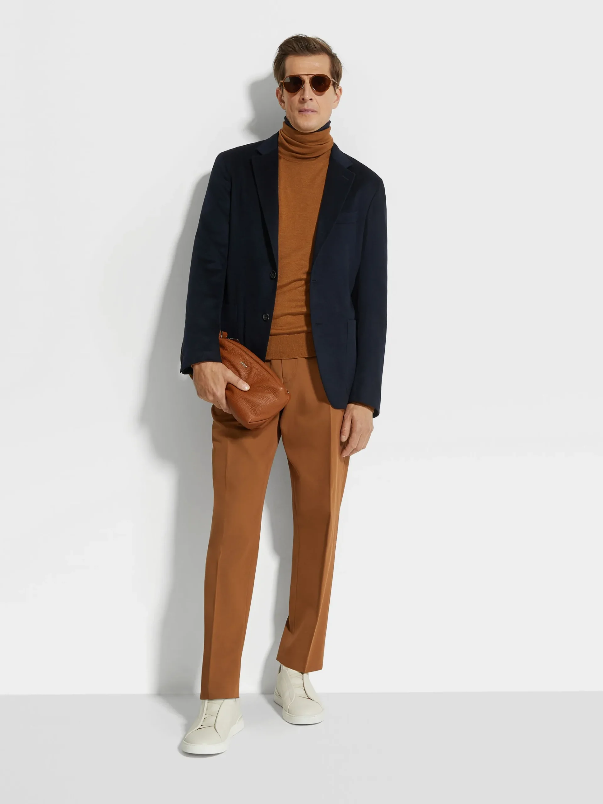 Navy Blue Oasi Cashmere Jacket