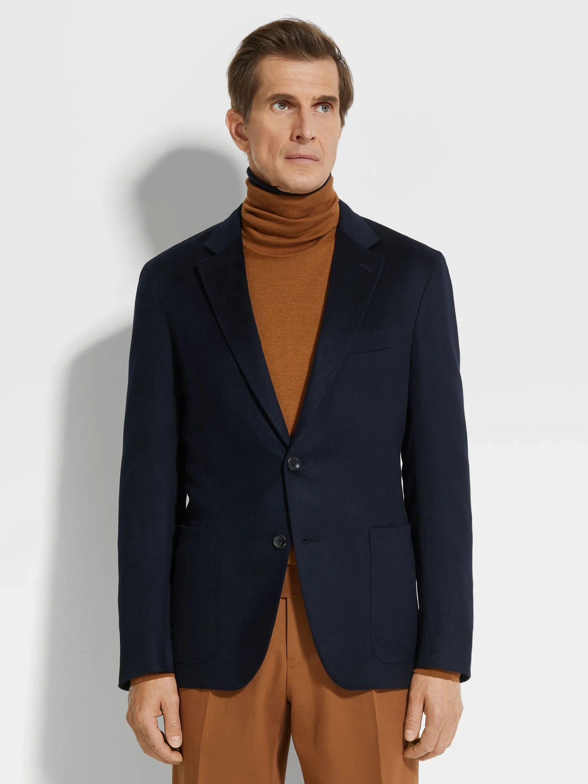 Navy Blue Oasi Cashmere Jacket