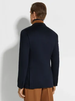 Navy Blue Oasi Cashmere Jacket