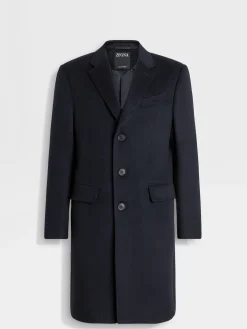 Navy Blue Oasi Cashmere Overcoat