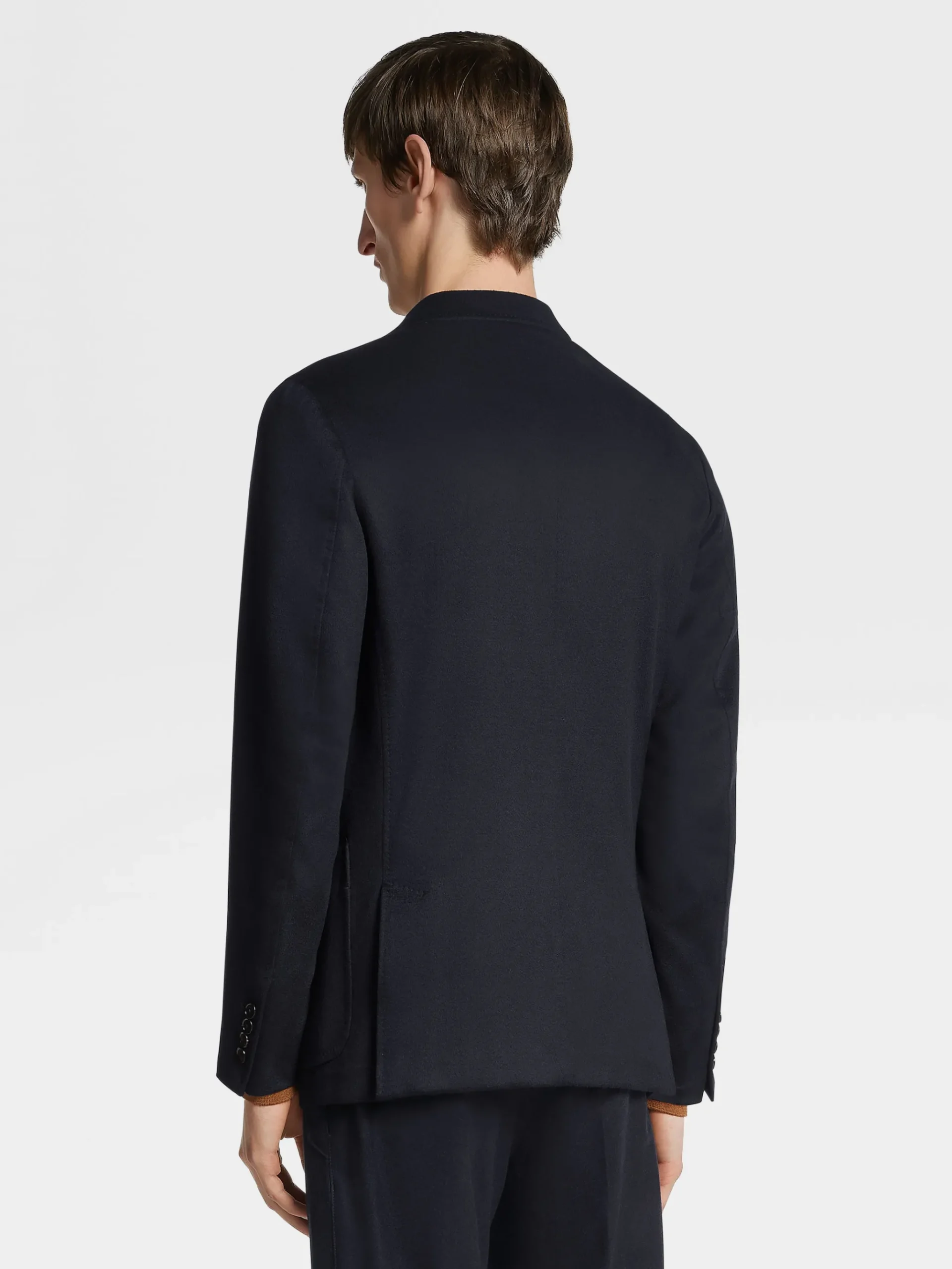 Navy Blue Oasi Cashmere Shirt Jacket